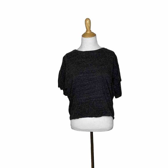 Kate Spade Saturday Boxy Cropped Grey Gray T shirt Tee Size Medium Women's - Picture 8 of 8